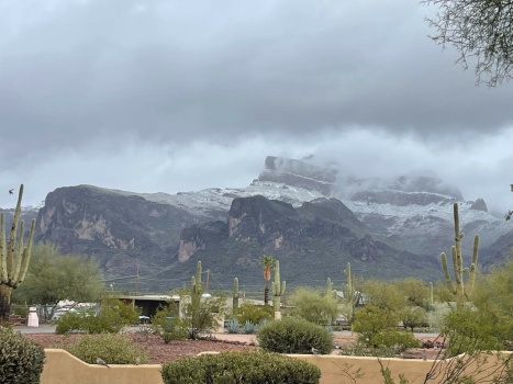 Snow on Superstitions 2-23-2022
