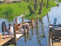 Laundry, Inle lake, Burma. -   larger