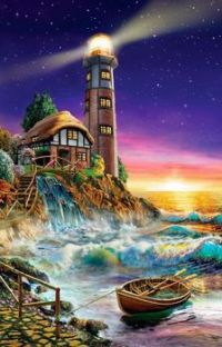 A lighthouse scene