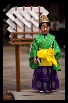 Japanese Boy in traditional outfit.
