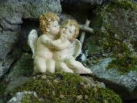 Two heavenly friends at a grotto