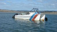 Twin hulled fishing boat  Little Swanport Tasmania