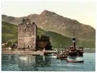 Loch Goil Garrick castle circa 1910 Photochromatic Image