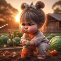 lil girl and the carrot * +