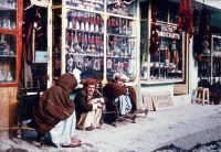 Kabul 1970s - Street with small shops