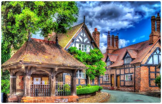 Solve Beautiful Houses in Little Budworth England jigsaw puzzle online ...