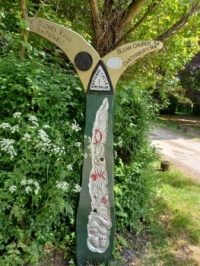 Waymarker on Crab and Winkle Way