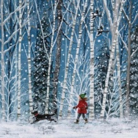 Seasonal Art - Winter Walks - Walk Through the Wood with the Dog (9 - 196 Pieces)