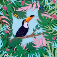 Toucan Paper Art by Sarah Dennis