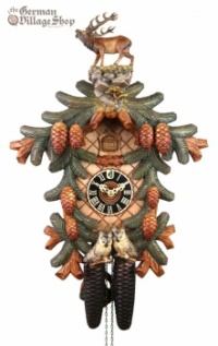 Cuckoo Clock - With Owls, Deer, & Fir Cones (12 - 126 Pieces)