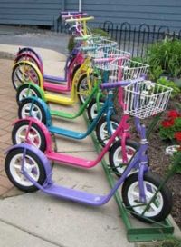colorful scooters