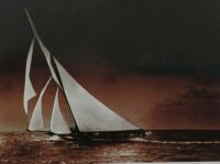 Bill Philip photo - Sailing Yacht Mohawk at Sea 1895