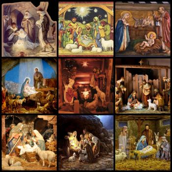 Nativity Scene Collage:Small