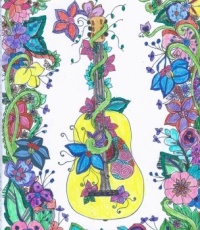 Music Coloring Guitar