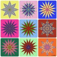 Stars From Shirley's Stitched Rays