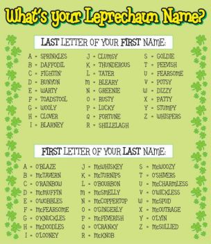 What's your Leprechaun Name