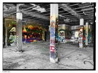 Graffiti in Lost Place / graffiti at a lost place