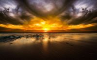 cloudy sea sunset