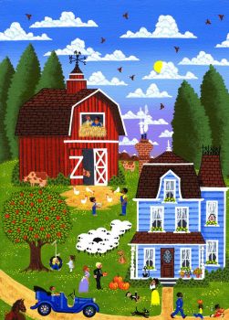 Solve Merry Kohn Buvia-Day_on_the_Farm_1 jigsaw puzzle online with 88 ...