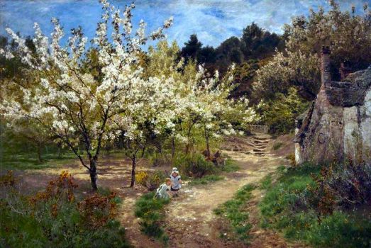 The Cherry Orchard by John Clayton Adams (1840-1906)