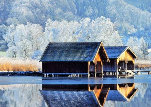 Boathouses On A Frosty Morning...