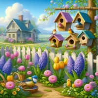 Spring birdhouses