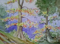 "Autumn Trees" original watercolour painting