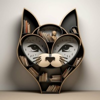 Unique Cat Book Shelf