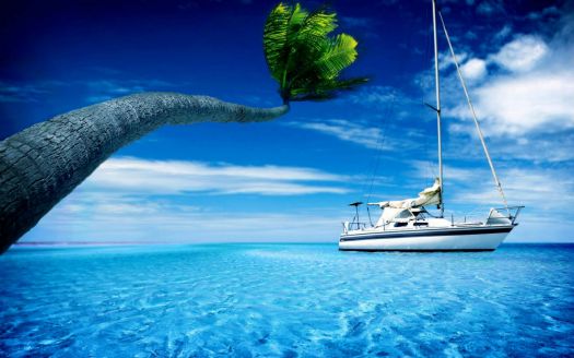 Solve Hd Wallpaper Boat In Paradise Beach Wallpapers Desktop Hd