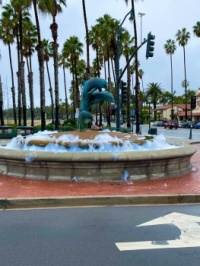 Suds in the  Dolphin Fountain