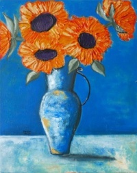 "Orange Sunflowers"