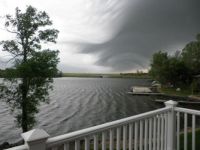 A storm brewing on the lake.