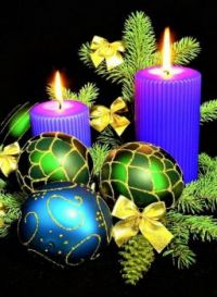 THEME: Things That Glisten, Glitter, Glow, Shine, Reflect  ...  Candle's Warm Glow of Christmas