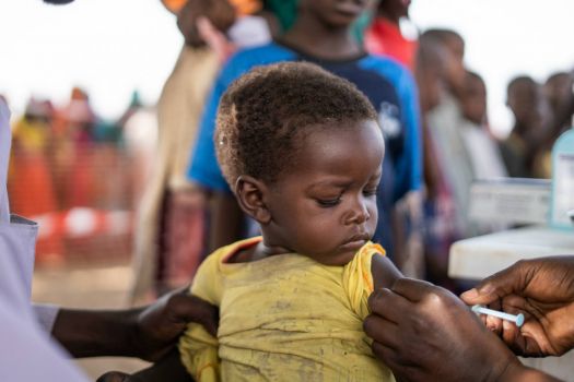 Youssouf gets his measles vaccine