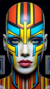 Deco Pop Female Face