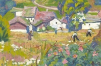 Giovanni Giacometti (Swiss, 1868–1933), Paesaggio d'Estate (Sommerlandschaft) (1917)
