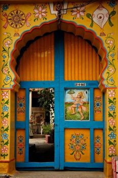 Door in Hyderabad, Andhra Pradesh, India