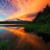 sunset on Mt Hood, Oregon from freaking nature