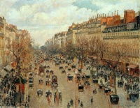 Boulevard Montmartre - Eremitage, by Camille Pissarro