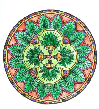 Round Coloring Mandala