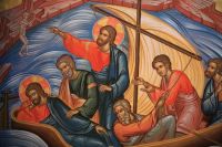 Christ and his Apostles on Lake Tiberias  Greek Orthodox Icon | Thessalonica, Greece