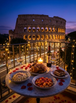 Solve cena a Roma jigsaw puzzle online with 35 pieces