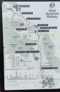 West Somerset Railway Map.