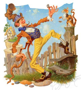 Solve Internet Image The Crooked Man Nursery Rhyme Jigsaw Puzzle Online With 2 Pieces