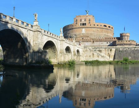 Castel Sant'Angelo, il ponte e il Tevere