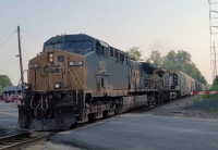 Late June evening autorack train
