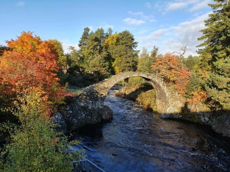 Solve Carrbridge in autumn jigsaw puzzle online with 130 pieces