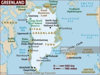 Greenland, map of