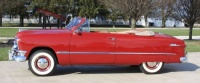 1950 Ford Convertible Matador Red and Tan top top down side