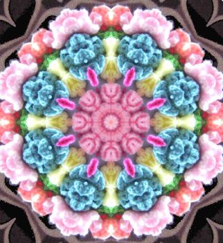 Kaleidoscope from a Crocheted Pillow
